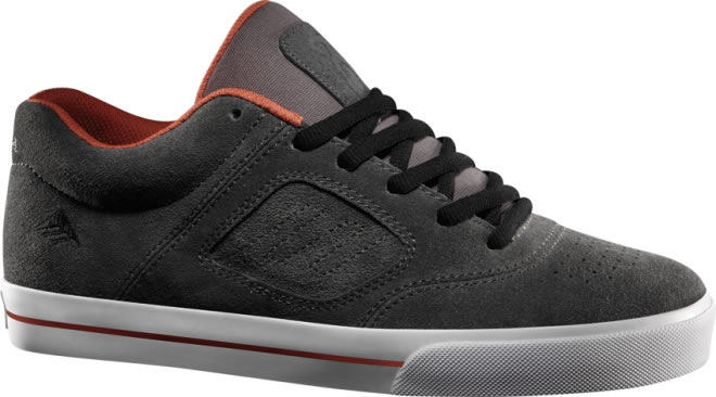 emerica reynolds 3 dark grey/black/orange skate shoes trainers